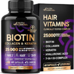 The Nutraharmony biotin supplement contains potent Biotin, Collagen, Keratin, and other essential nutrients. Nutraharmony biotin naturally support your health and beauty. nutraharmony biotin and keratin to maintain healthy & silky hair. Biotin Capsules support skin radiance & overall nail health. biotin capsules are formulated without GMOs, gluten, and corn syrup.