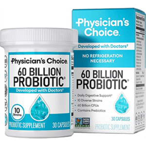 probiotic is designed to support digestive health & gut health. A great choice for those looking to support a diverse healthy microbiome w/ 60B CFU - Probiotics for Women & Men alike. uses a shelf-stable bottle, acid-resistant capsules, and 60 Billion Colony forming units (CFU) to achieve this. 60B probiotic is 3rd-party tested for purity and potency