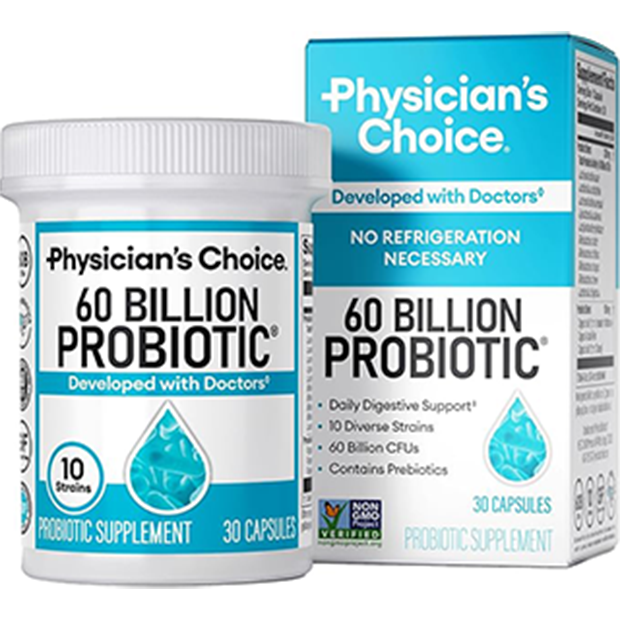 probiotic is designed to support digestive health & gut health. A great choice for those looking to support a diverse healthy microbiome w/ 60B CFU - Probiotics for Women & Men alike. uses a shelf-stable bottle, acid-resistant capsules, and 60 Billion Colony forming units (CFU) to achieve this. 60B probiotic is 3rd-party tested for purity and potency