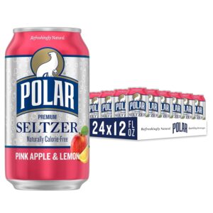 Polar Seltzer Water Pink Apple & Lemon 24 can