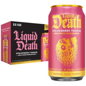 Liquid Death Soda-Flavored Sparkling Water - Strawberry Terror