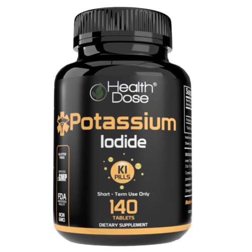 HealthDose Potassium Iodide KI Pills 130mg 140 Tablets