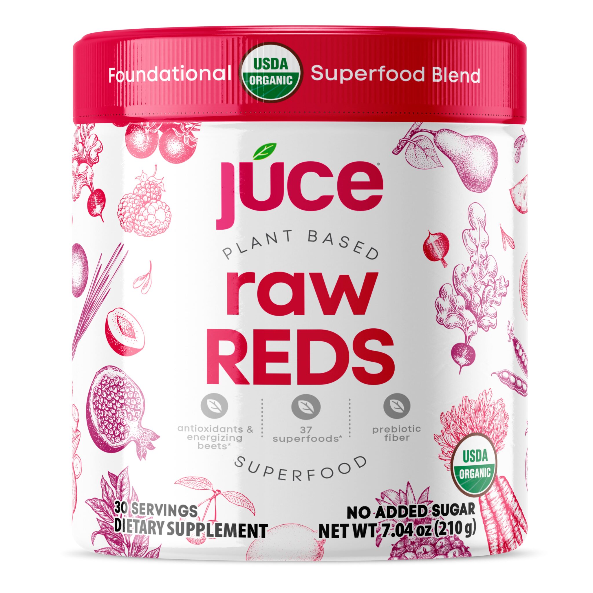Terra Kai Organics Júce Raw Reds Superfood Powder, Unflavored