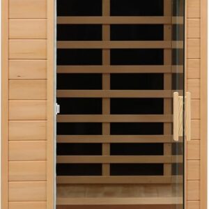 Kanlanth 1-Person Hemlock Infrared Sauna, 1290W