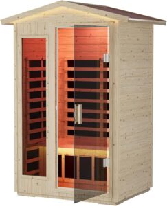 Kanlanth 2-Person Outdoor Infrared Sauna, 1850W